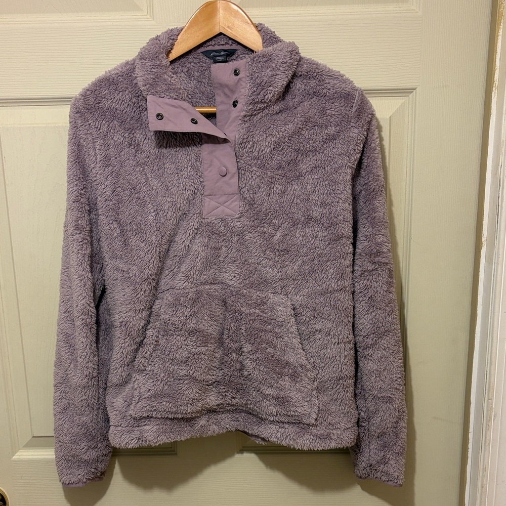 Eddie Bauer Women's Plush Lavender Cowl Sweater